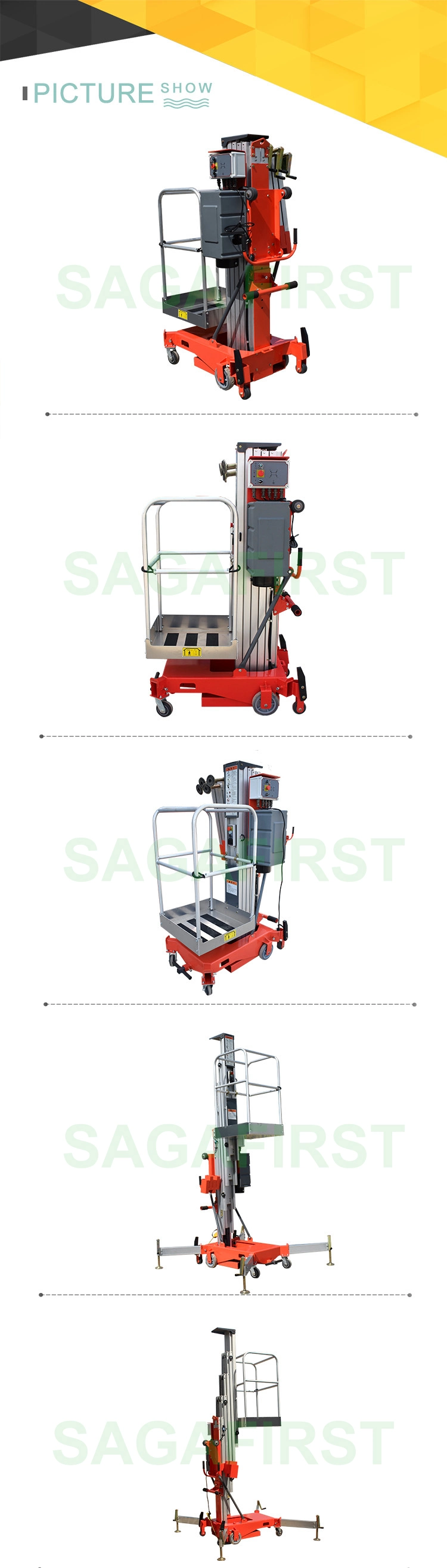 Electric Towable Electric Aerial Working Lifting Equipment