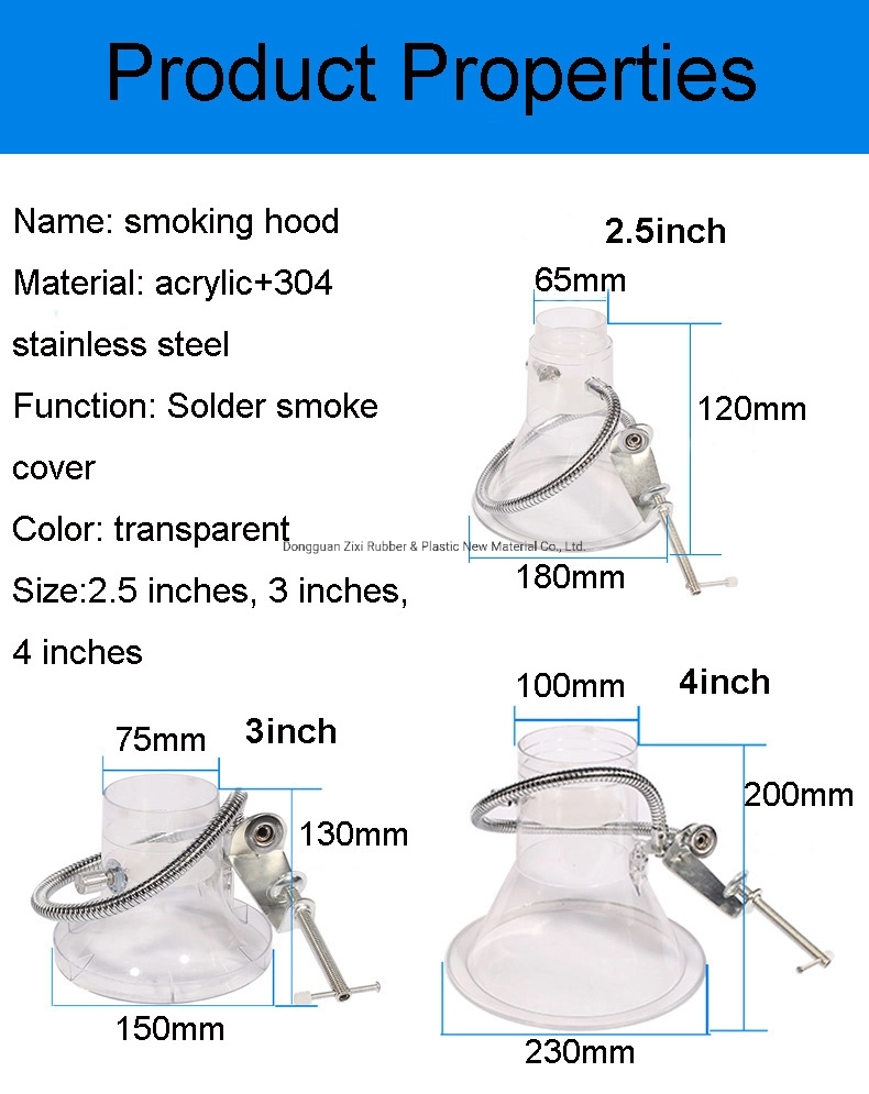 Small Suction and Exhaust Ventilation Solder Smoking Cover for Electronic Factory