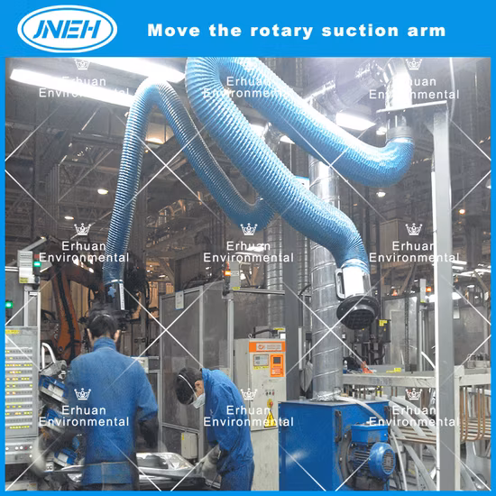 Cappa flessibile per estrazione fumi, officina di saldatura, aspirazione fumi